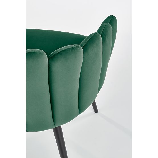 Chaise K410 en velours vert foncé (1p=1 pièce)