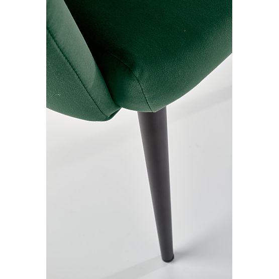 Chaise K410 en velours vert foncé (1p=1 pièce)