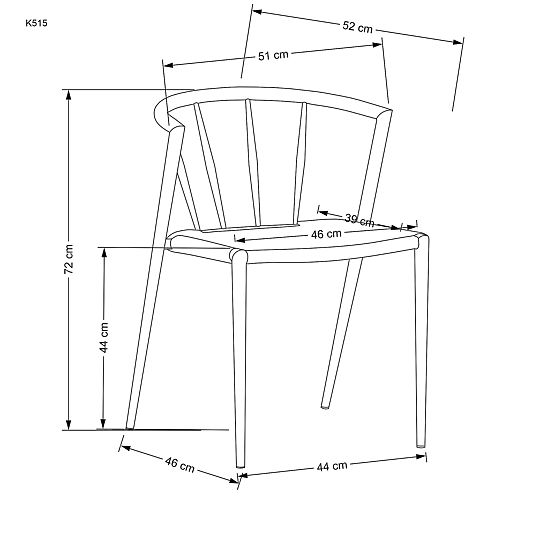 Chaise K515 naturelle (1p=4pcs)