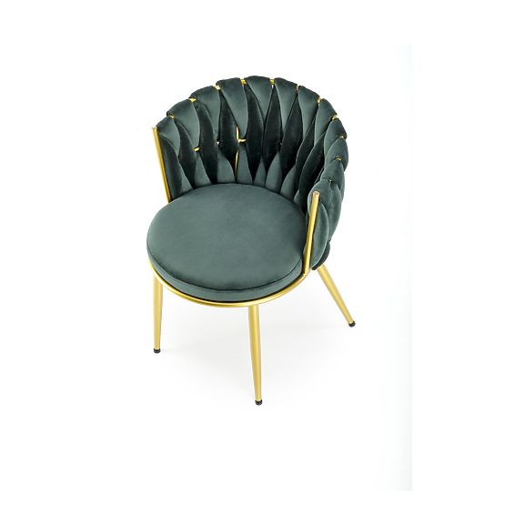 Chaise K517 vert foncé / doré (1p=2pcs)