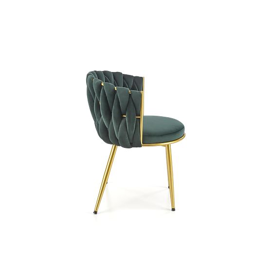 Chaise K517 vert foncé / doré (1p=2pcs)