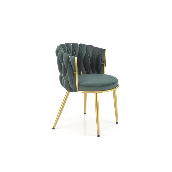 Chaise K517 vert foncé / doré (1p=2pcs)