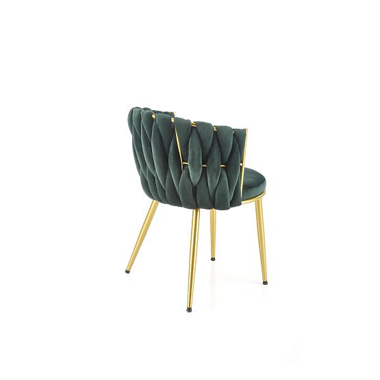 Chaise K517 vert foncé / doré (1p=2pcs)