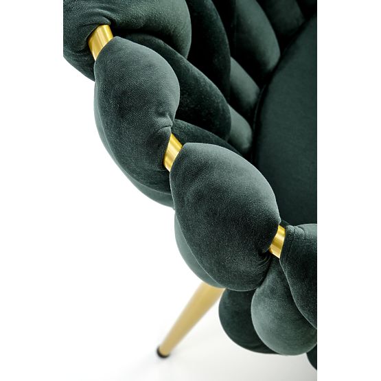 Chaise K517 vert foncé / doré (1p=2pcs)