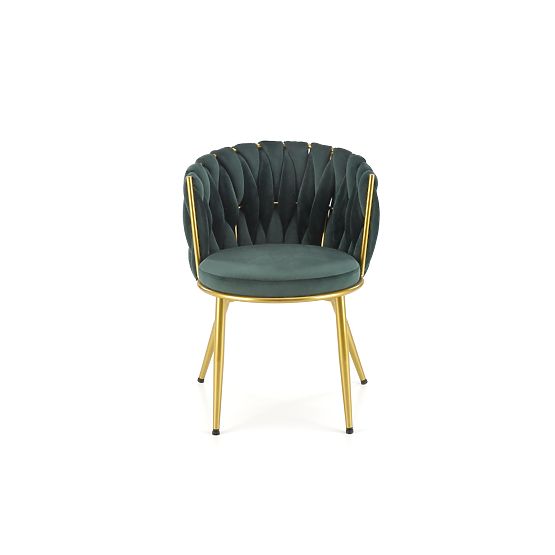 Chaise K517 vert foncé / doré (1p=2pcs)