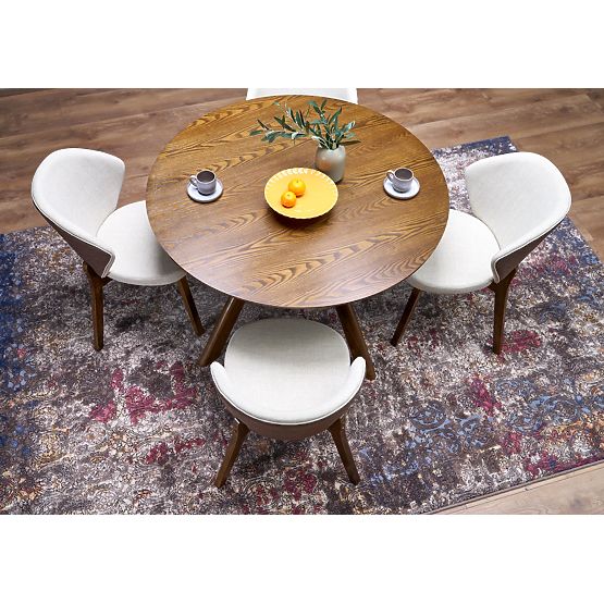 Chaise K583, noyer / marron / beige (1p=2pcs)