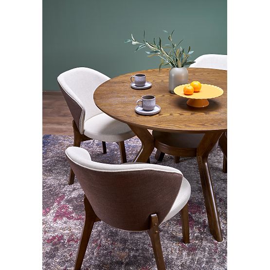 Chaise K583, noyer / marron / beige (1p=2pcs)