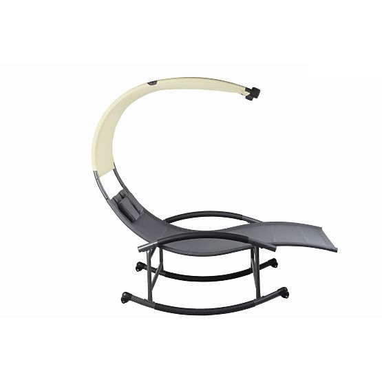 Chaise longue de jardin avec baldaquin et balançoire