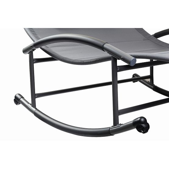 Chaise longue de jardin avec baldaquin et balançoire