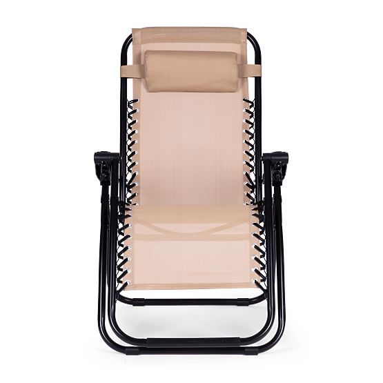 Chaise longue de jardin avec dossier réglable ZERO GRAVITY ModernHome - beige