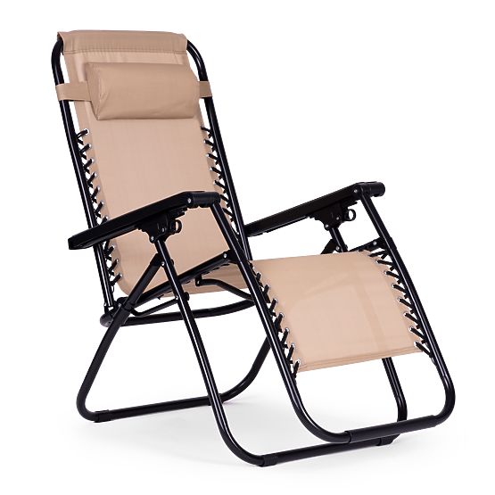 Chaise longue de jardin avec dossier réglable ZERO GRAVITY ModernHome - beige
