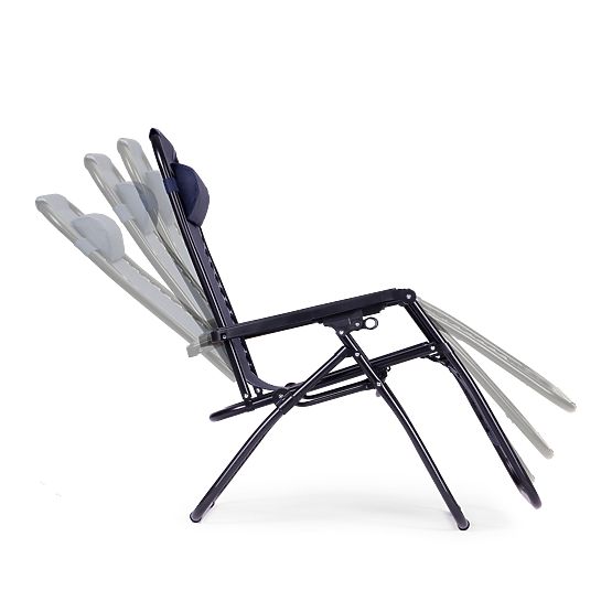 Chaise longue de jardin avec dossier réglable ZERO GRAVITY ModernHome - bleu