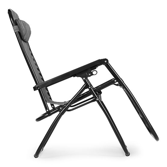 Chaise longue de jardin avec dossier réglable ZERO GRAVITY ModernHome - gris