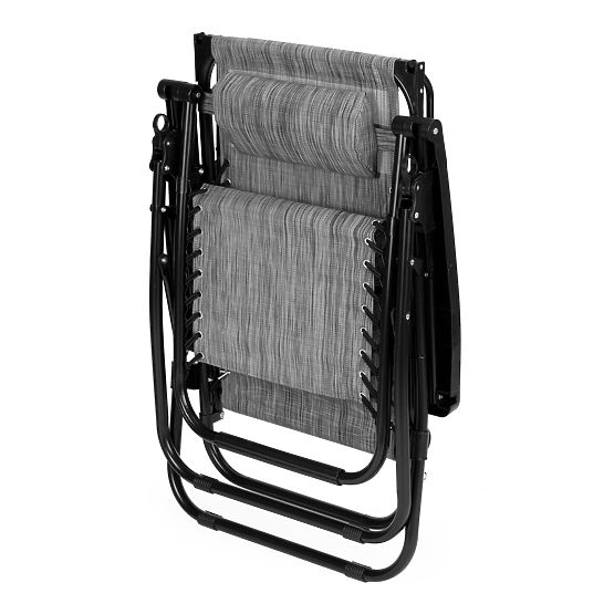 Chaise longue de jardin avec dossier réglable ZERO GRAVITY ModernHome - gris