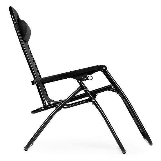 Chaise longue de jardin avec dossier réglable ZERO GRAVITY ModernHome - noir
