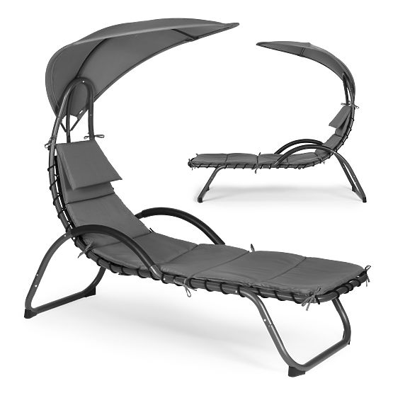 Chaise longue de jardin avec grande auvent ovale ModernHome