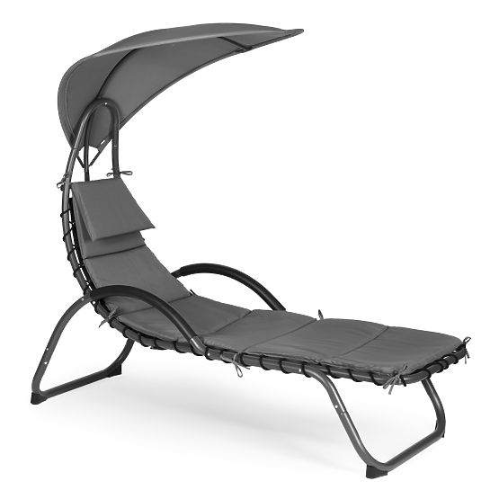 Chaise longue de jardin avec grande auvent ovale ModernHome