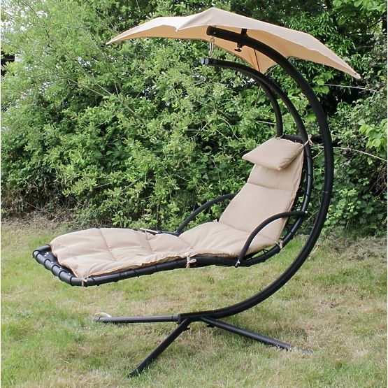 Chaise longue de jardin balançoire fauteuil suspendu panier ModernHome