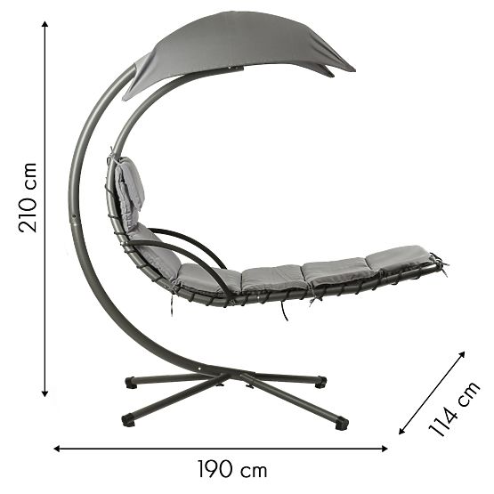 Chaise longue de jardin balançoire fauteuil suspendu panier ModernHome