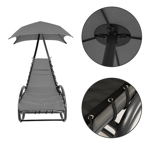 Chaise longue de jardin, chaise longue à bascule, hamac de jardin à bascule