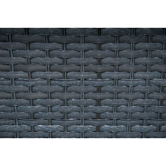 Chaise longue de jardin en résine tressée grise MATTO