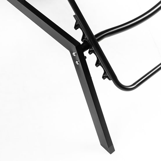 Chaise longue de jardin Paraiso réglable, noir/graphite