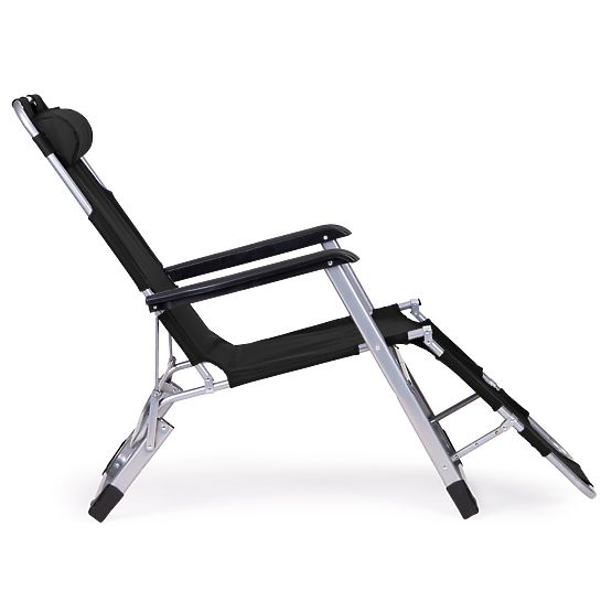 Chaise longue de jardin pliable 2-en-1 fauteuil