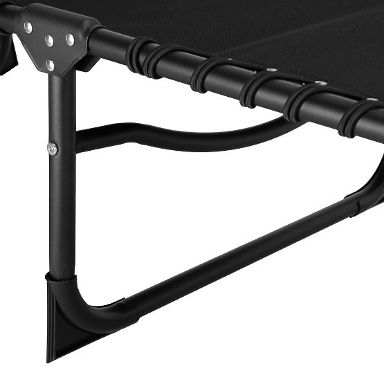 Chaise longue de jardin pliable réglable FENIKS noire