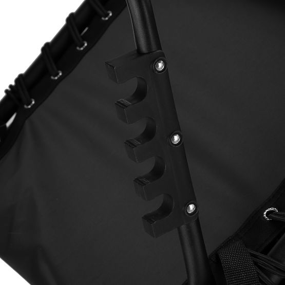 Chaise longue de jardin pliable réglable FENIKS noire