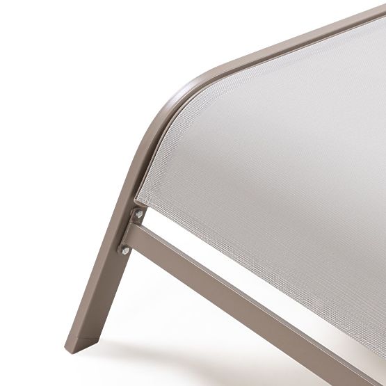 Chaise longue de jardin Sandy réglable, gris clair/beige