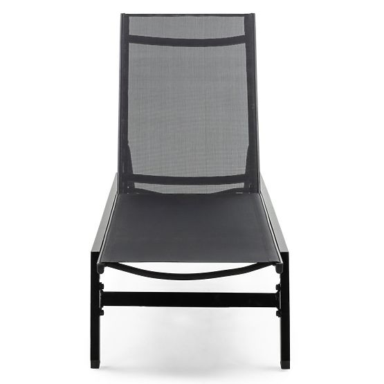 Chaise longue de jardin Shelly réglable, aluminium, graphite