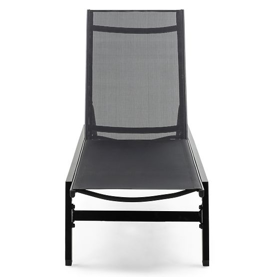 Chaise longue de jardin Shelly réglable, aluminium, graphite