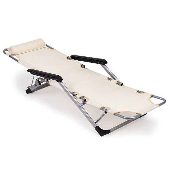 Chaise longue de plage et de jardin pliable 2 en 1