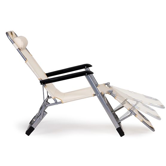 Chaise longue de plage et de jardin pliable 2 en 1