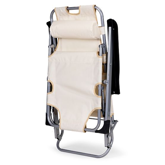 Chaise longue de plage et de jardin pliable 2 en 1