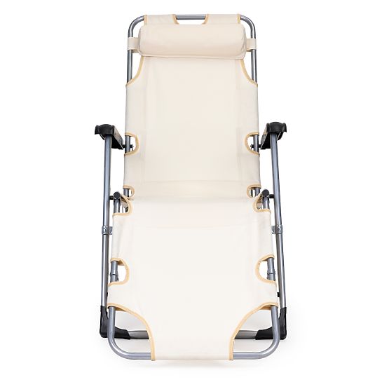 Chaise longue de plage et de jardin pliable 2 en 1