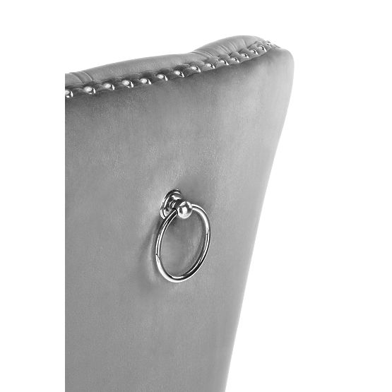 Chaise MIYA noire / revêtement : gris (1p=2pcs)