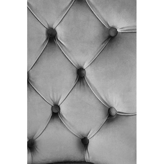 Chaise MIYA noire / revêtement : gris (1p=2pcs)
