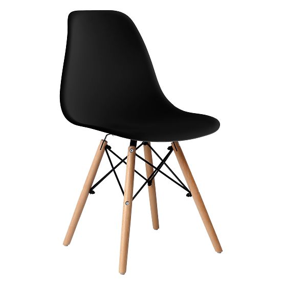 Chaise moderne Milano DSW PP noire