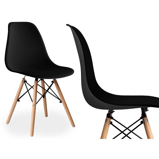 Chaise moderne Milano DSW PP noire