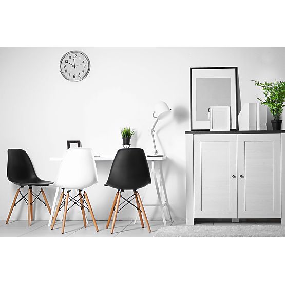 Chaise moderne Milano DSW PP noire