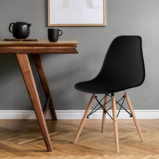 Chaise moderne Milano DSW PP noire