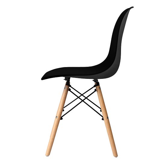 Chaise moderne Milano DSW PP noire