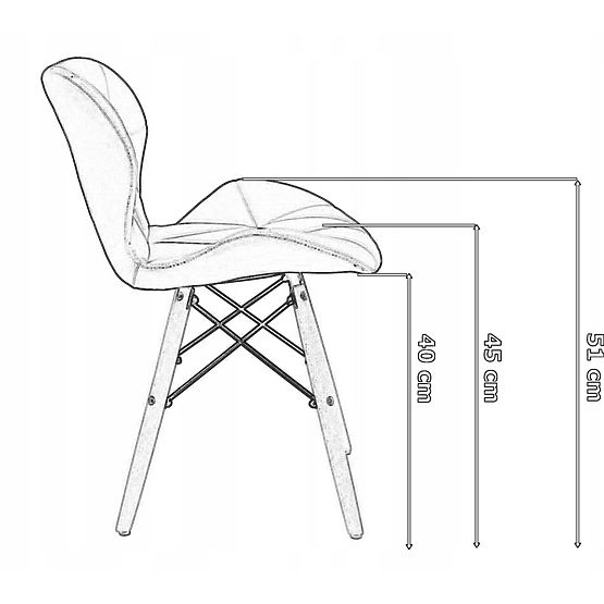 Chaise moderne rembourrée MURET noire