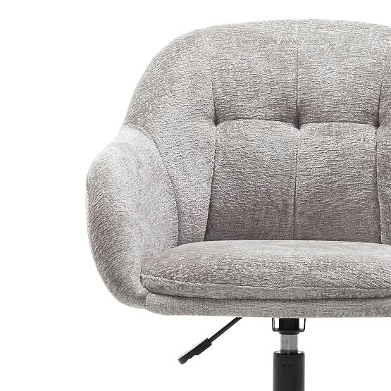 Chaise pivotante Acapulco, gris clair, formes arrondies