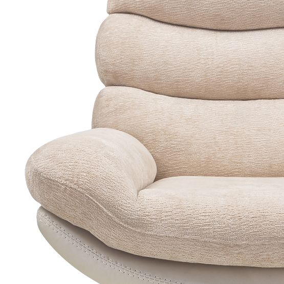 Chaise pivotante avec repose-pieds Prima beige