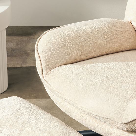 Chaise pivotante avec repose-pieds Verano beige