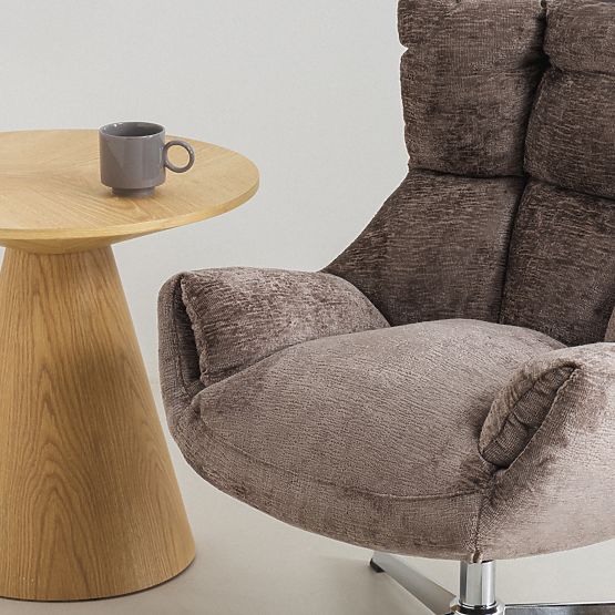 Chaise pivotante Bolzano, brun-gris/pieds chromés