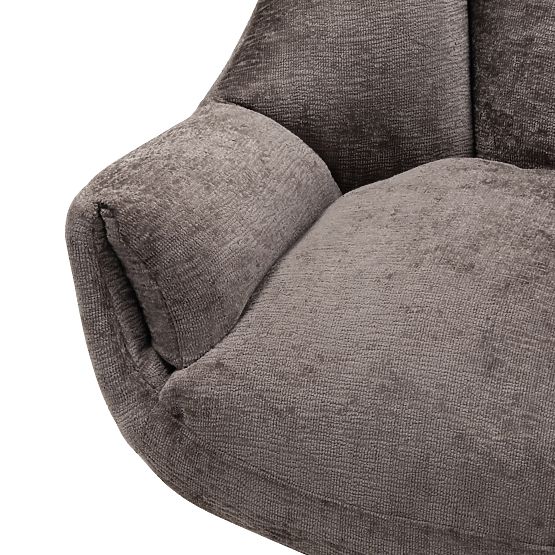 Chaise pivotante Bolzano, brun-gris/pieds chromés