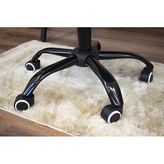 Chaise pivotante de bureau avec dossier large en velours gris foncé